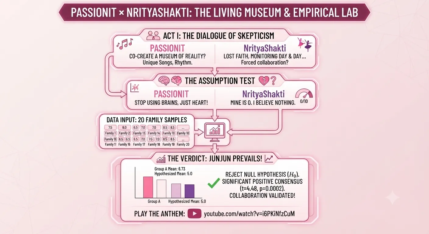 Infographic: the dialogue of skepticism, the assumption test, 20 family samples and the verdict